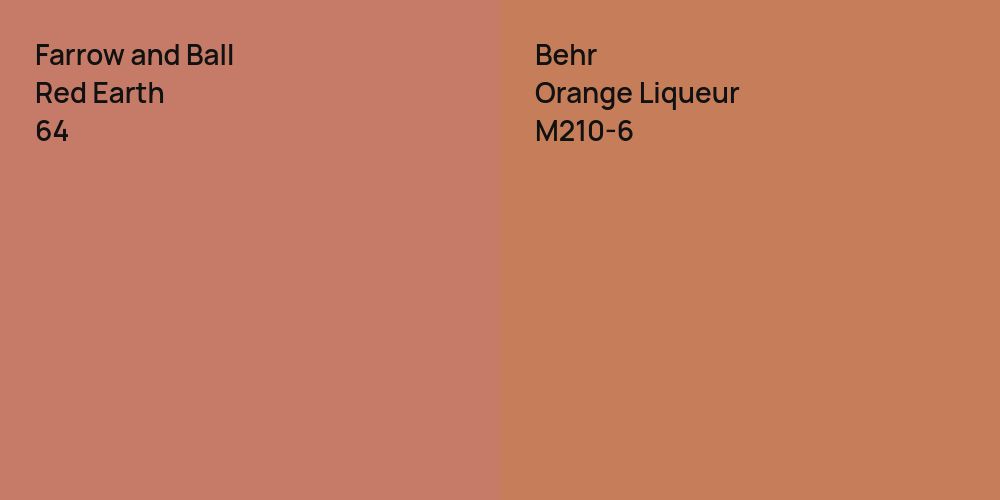 Farrow and Ball Red Earth vs. Behr Orange Liqueur