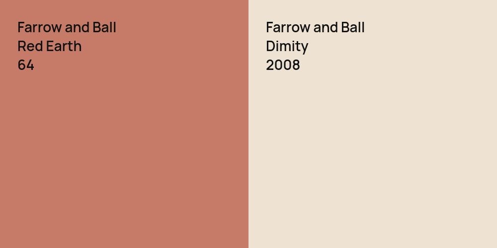 Farrow and Ball Red Earth vs. Farrow and Ball Dimity