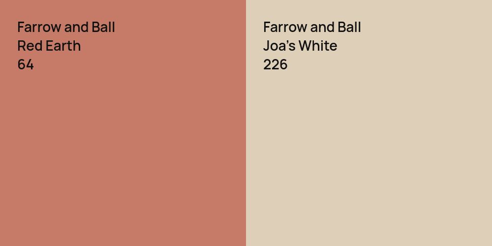 Farrow and Ball Red Earth vs. Farrow and Ball Joa's White