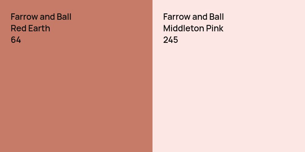 Farrow and Ball Red Earth vs. Farrow and Ball Middleton Pink