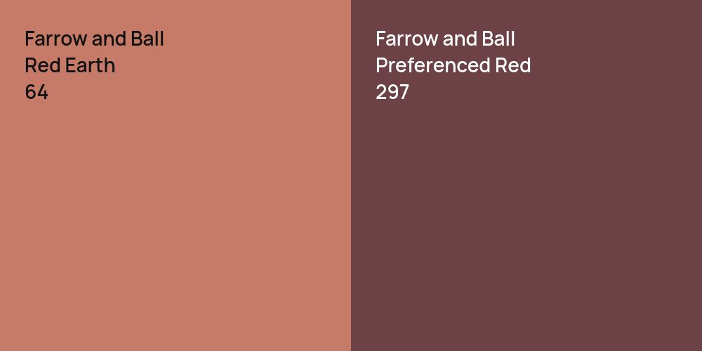 Farrow and Ball Red Earth vs. Farrow and Ball Preferenced Red