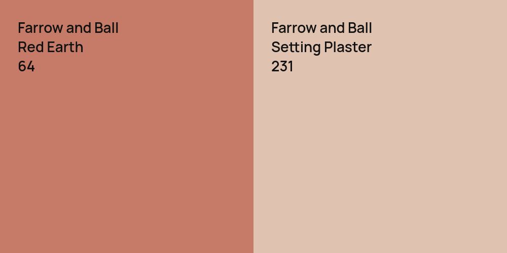 Farrow and Ball Red Earth vs. Farrow and Ball Setting Plaster