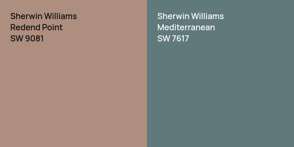 Sherwin Williams Redend Point vs. Sherwin Williams Mediterranean