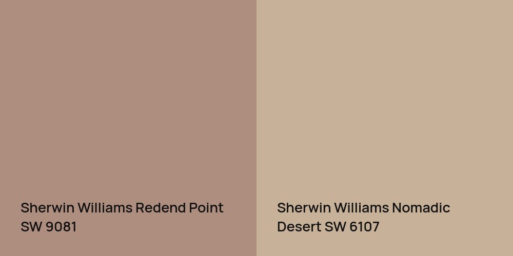 Sherwin Williams Redend Point vs. Sherwin Williams Nomadic Desert