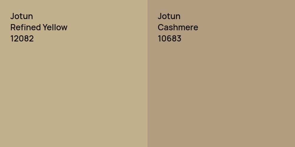 Jotun Refined Yellow vs. Jotun Cashmere