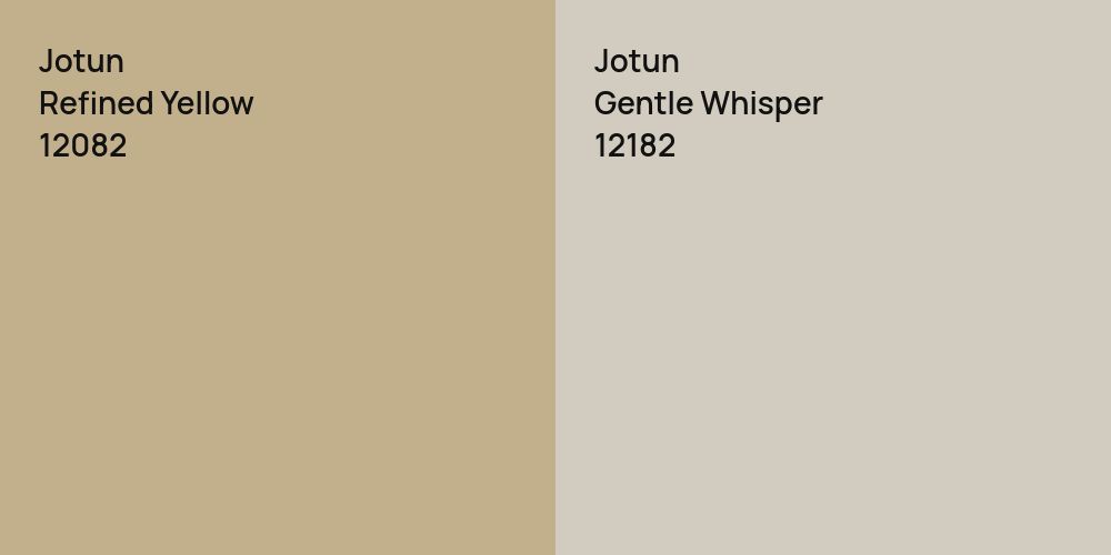 Jotun Refined Yellow vs. Jotun Gentle Whisper