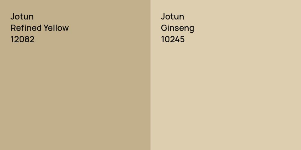 Jotun Refined Yellow vs. Jotun Ginseng