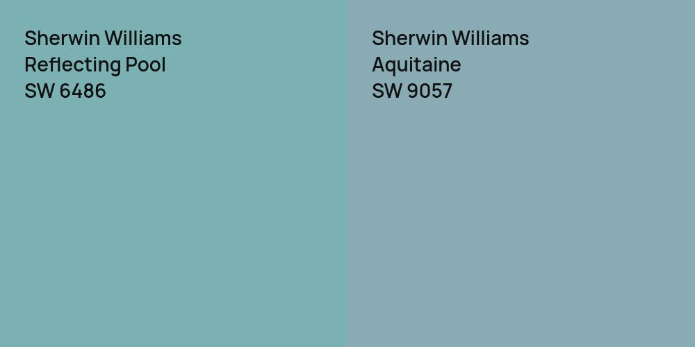 Sherwin Williams Reflecting Pool vs. Sherwin Williams Aquitaine