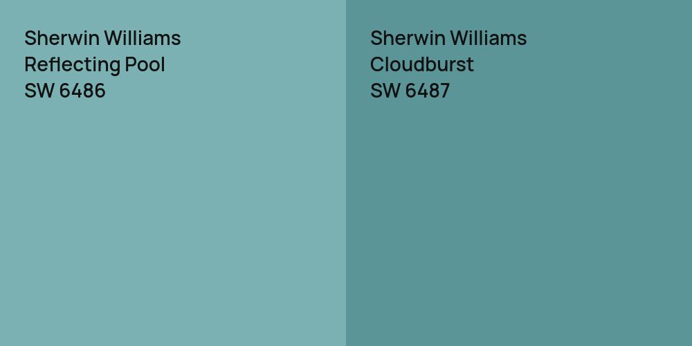 Sherwin Williams Reflecting Pool vs. Sherwin Williams Cloudburst