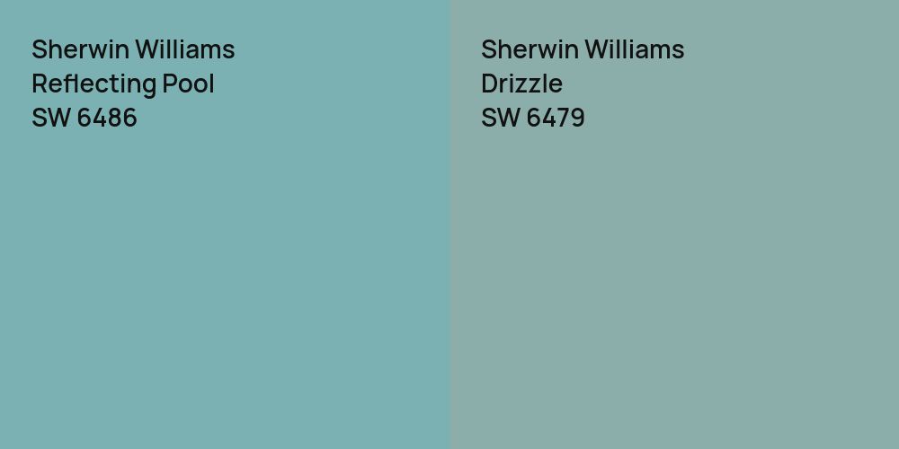 Sherwin Williams Reflecting Pool vs. Sherwin Williams Drizzle