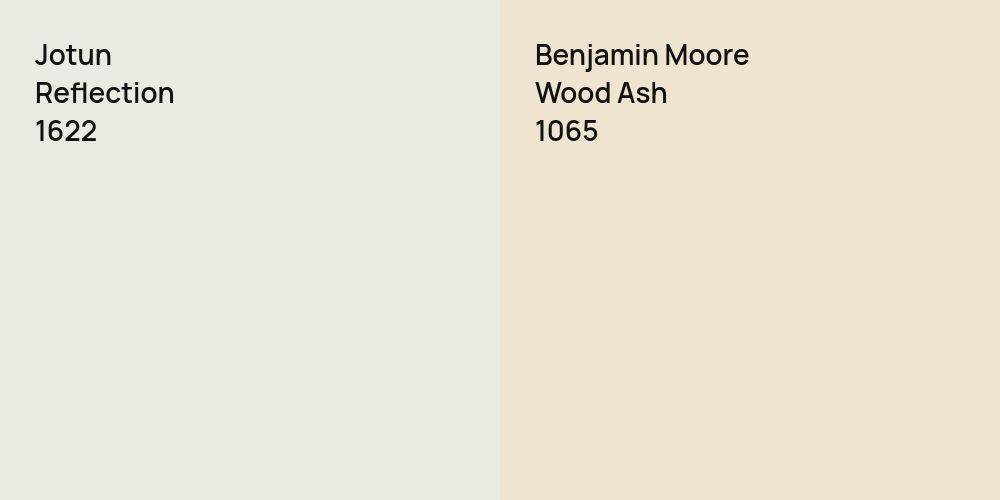 Jotun Reflection vs. Benjamin Moore Wood Ash