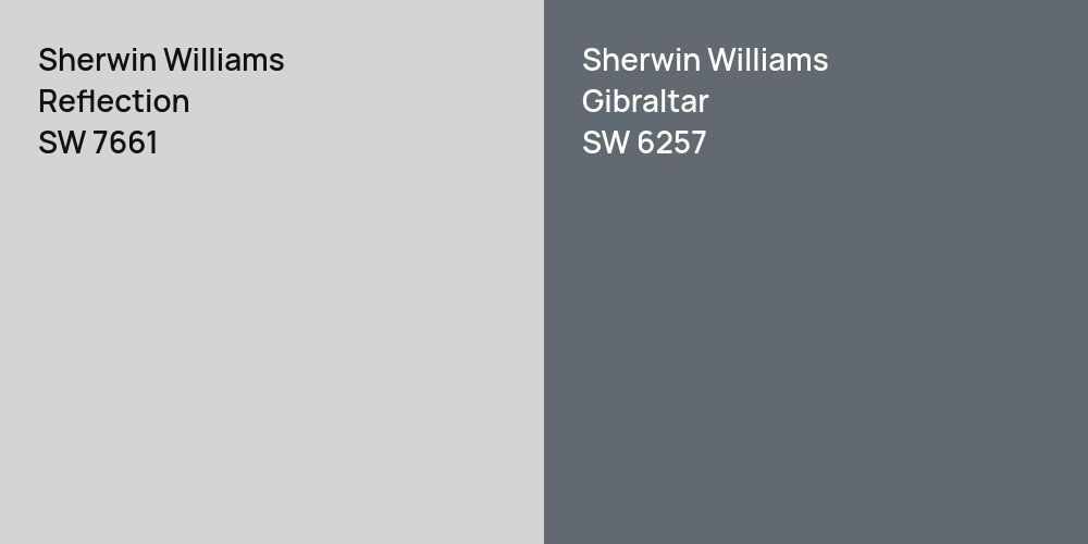 Sherwin Williams Reflection vs. Sherwin Williams Gibraltar