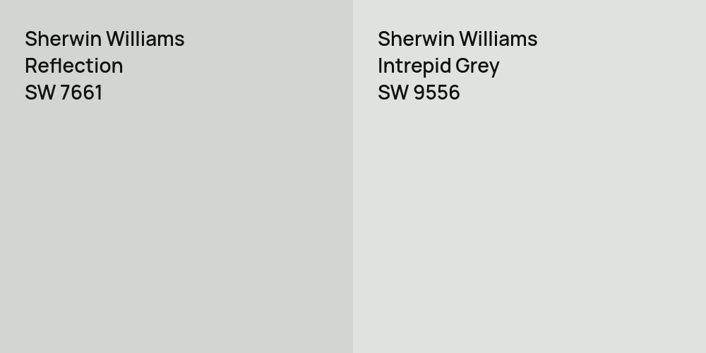 Sherwin Williams Reflection vs. Sherwin Williams Intrepid Grey