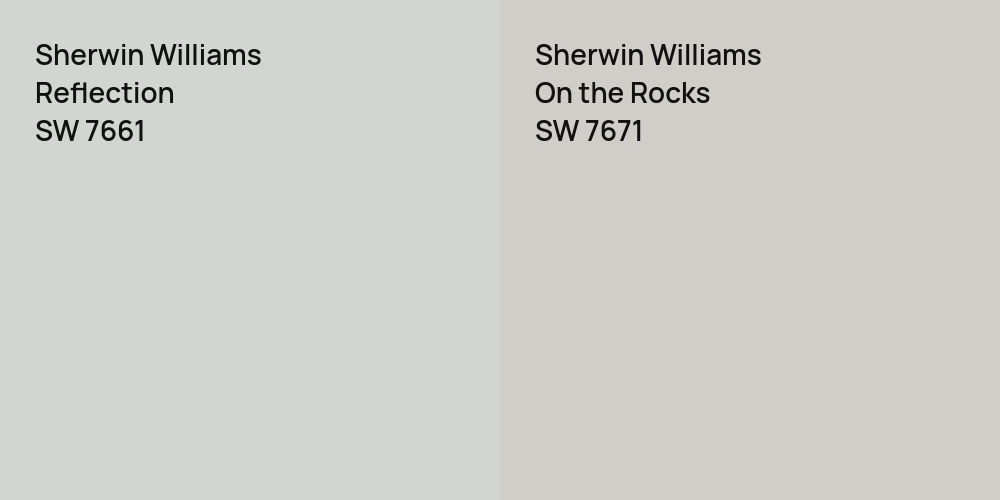 Sherwin Williams Reflection vs. Sherwin Williams On the Rocks