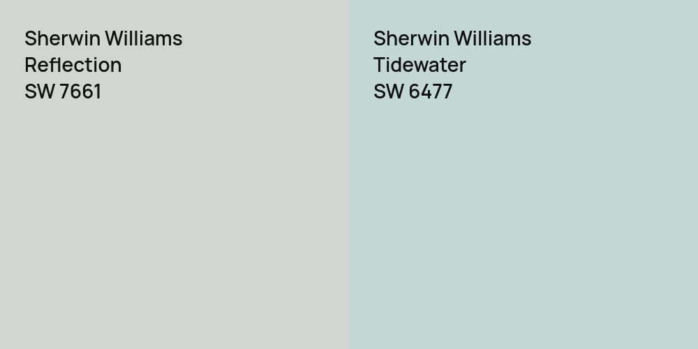 Sherwin Williams Reflection vs. Sherwin Williams Tidewater