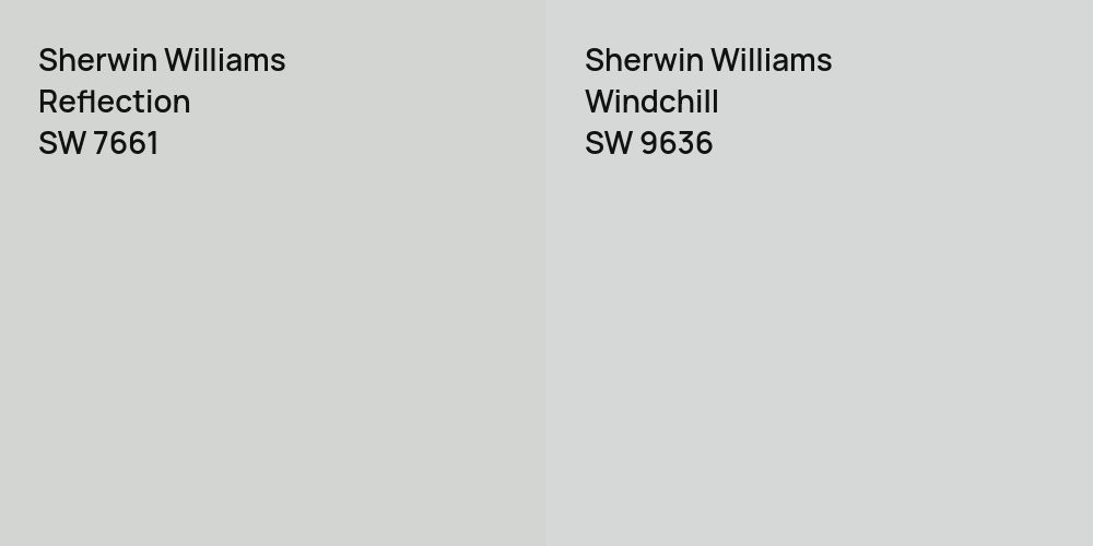 Sherwin Williams Reflection vs. Sherwin Williams Windchill