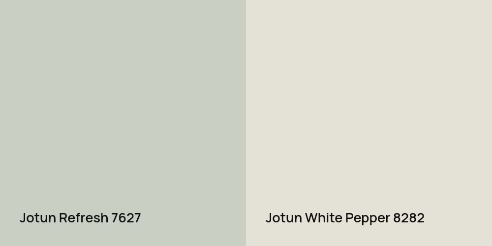 Jotun Refresh vs. Jotun White Pepper