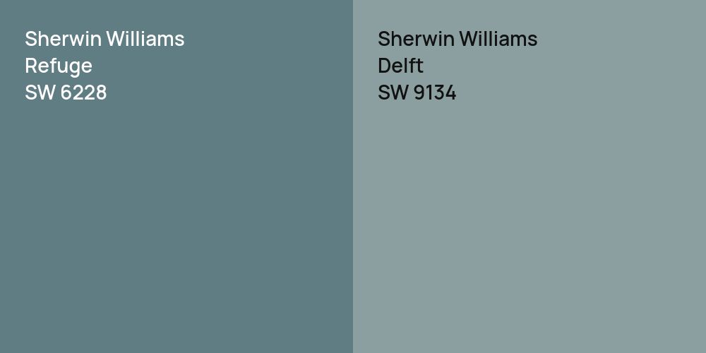 Sherwin Williams Refuge vs. Sherwin Williams Delft