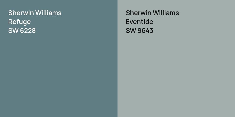 Sherwin Williams Refuge vs. Sherwin Williams Eventide