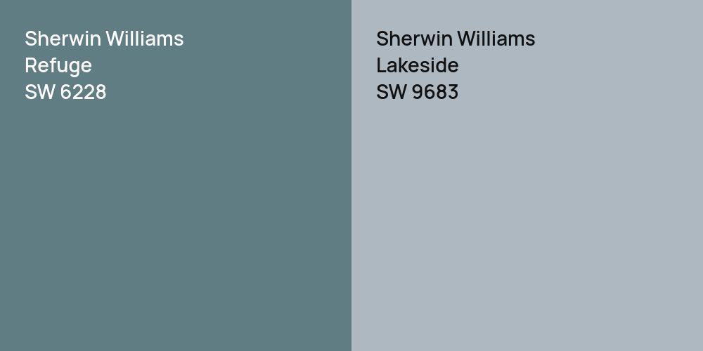 Sherwin Williams Refuge vs. Sherwin Williams Lakeside