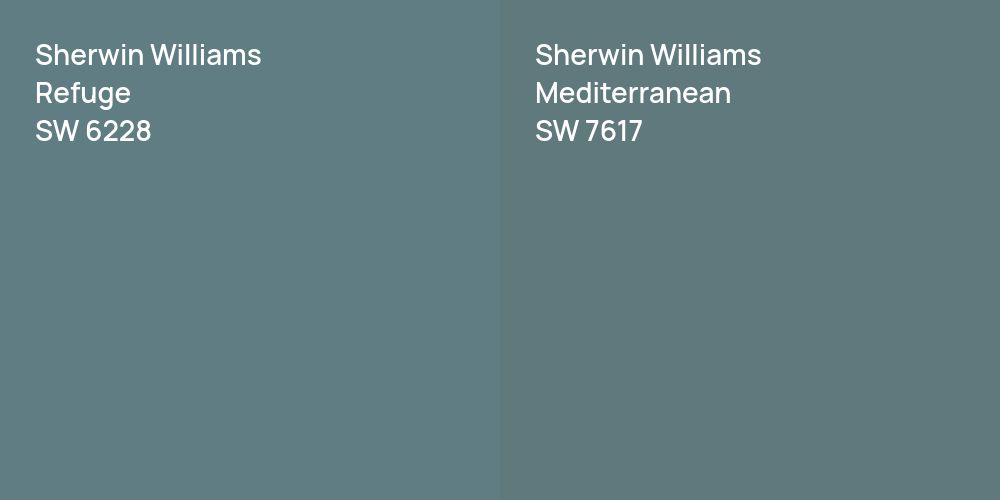 Sherwin Williams Refuge vs. Sherwin Williams Mediterranean