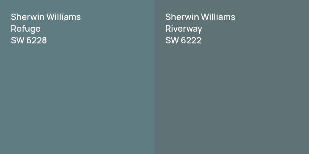 Sherwin Williams Refuge vs. Sherwin Williams Riverway