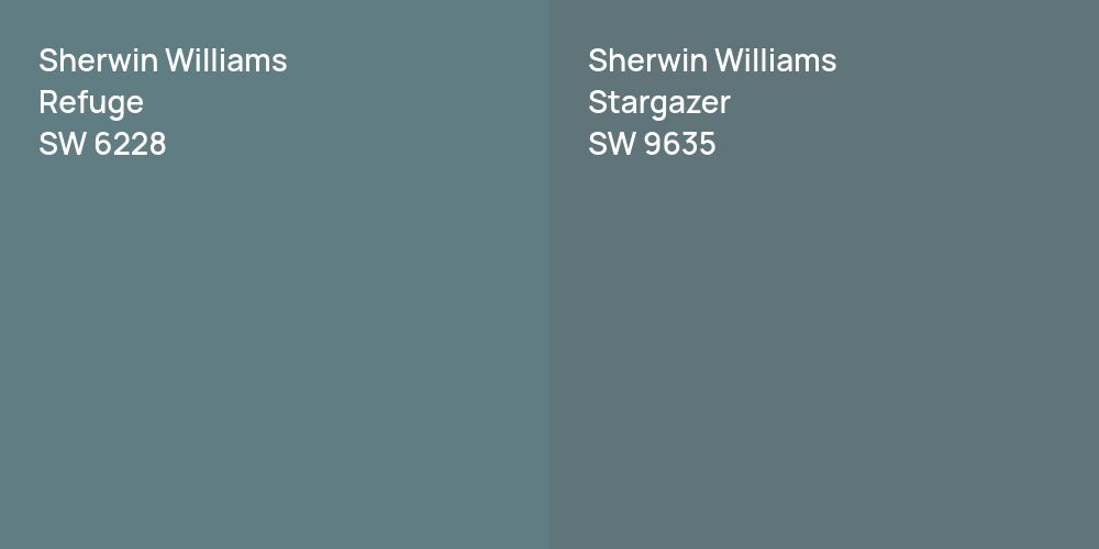 Sherwin Williams Refuge vs. Sherwin Williams Stargazer