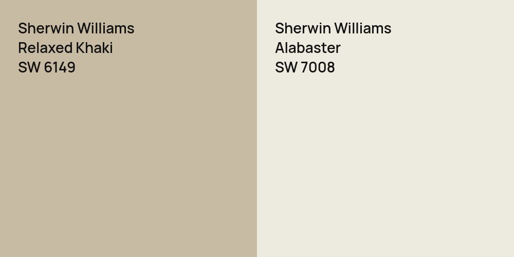 Sherwin Williams Relaxed Khaki vs. Sherwin Williams Alabaster