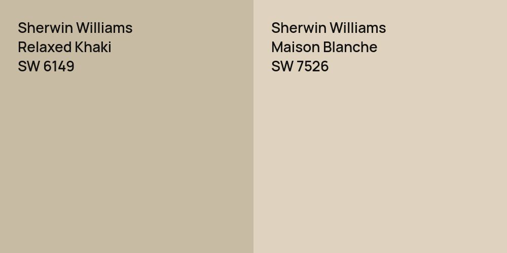 Sherwin Williams Relaxed Khaki vs. Sherwin Williams Maison Blanche