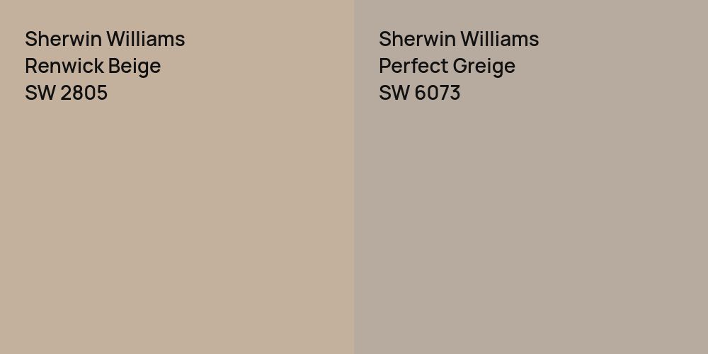 Sherwin Williams Renwick Beige vs. Sherwin Williams Perfect Greige