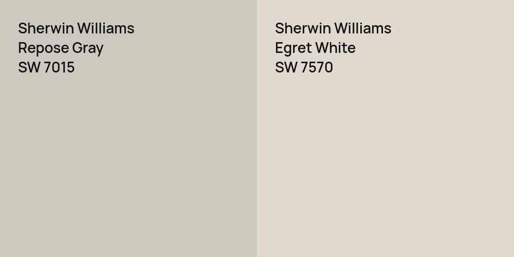 Sherwin Williams Repose Gray vs. Sherwin Williams Egret White