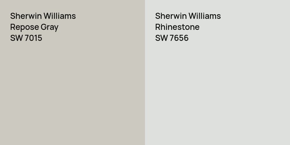 Sherwin Williams Repose Gray vs. Sherwin Williams Rhinestone