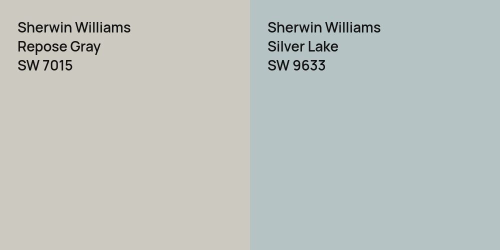 Sherwin Williams Repose Gray vs. Sherwin Williams Silver Lake