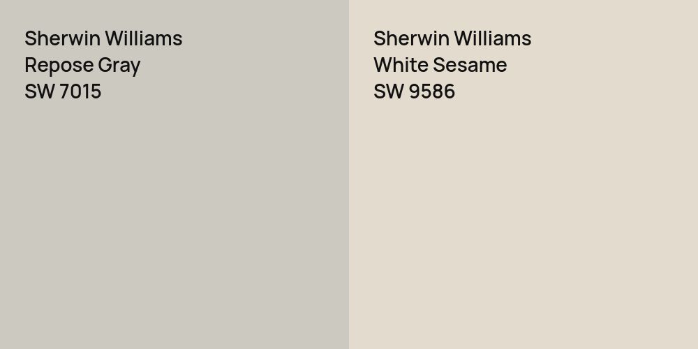 Sherwin Williams Repose Gray vs. Sherwin Williams White Sesame