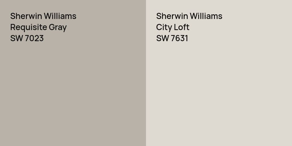 Sherwin Williams Requisite Gray vs. Sherwin Williams City Loft