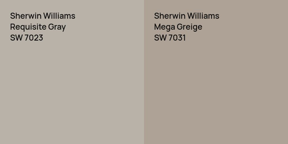 Sherwin Williams Requisite Gray vs. Sherwin Williams Mega Greige