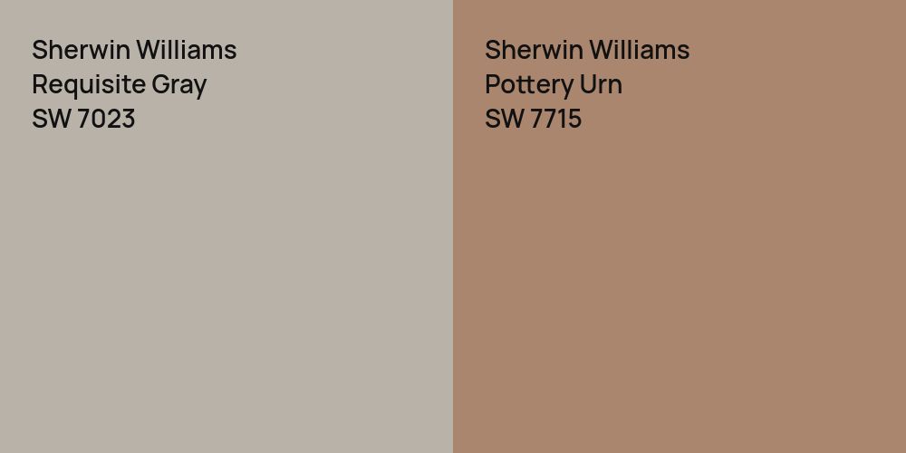 Sherwin Williams Requisite Gray vs. Sherwin Williams Pottery Urn