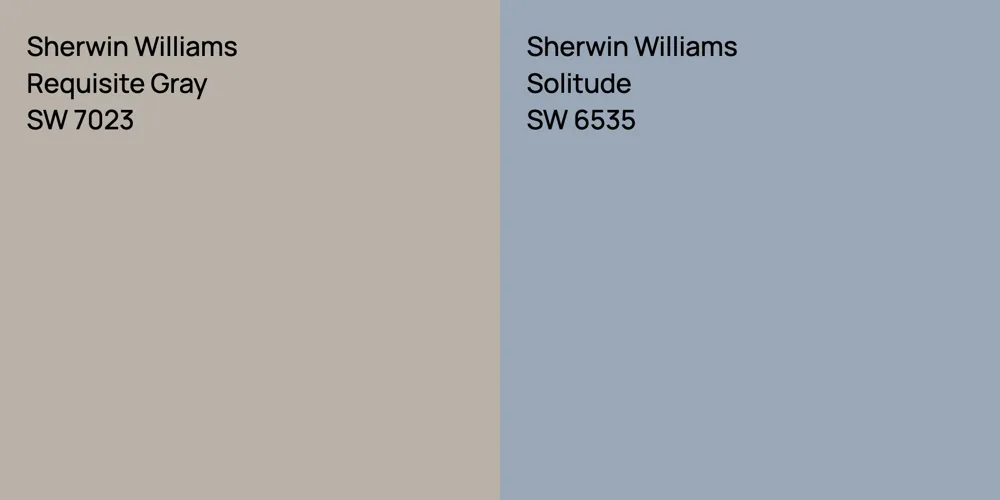 Sherwin Williams Requisite Gray vs. Sherwin Williams Solitude