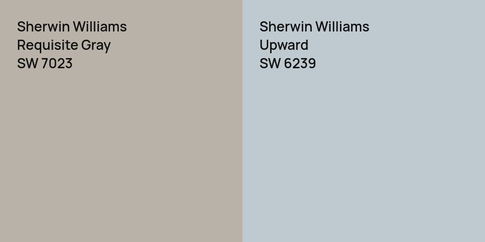 Sherwin Williams Requisite Gray vs. Sherwin Williams Upward