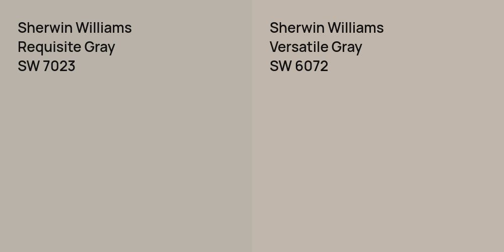 Sherwin Williams Requisite Gray vs. Sherwin Williams Versatile Gray