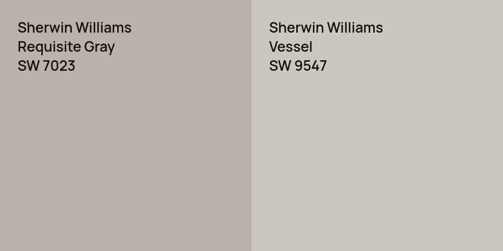 Sherwin Williams Requisite Gray vs. Sherwin Williams Vessel