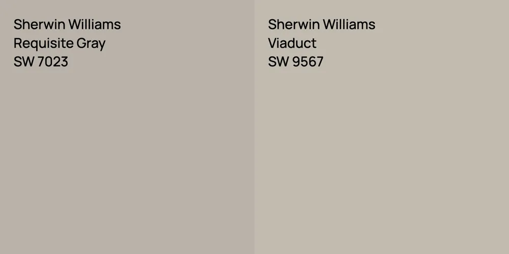 Sherwin Williams Requisite Gray vs. Sherwin Williams Viaduct