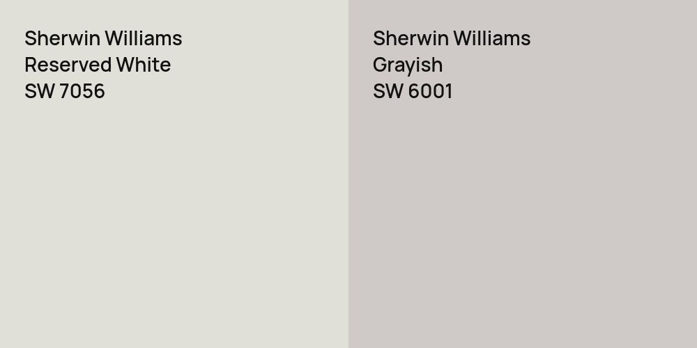 Sherwin Williams Reserved White vs. Sherwin Williams Grayish