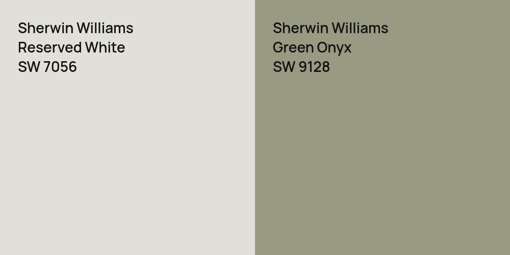 Sherwin Williams Reserved White vs. Sherwin Williams Green Onyx