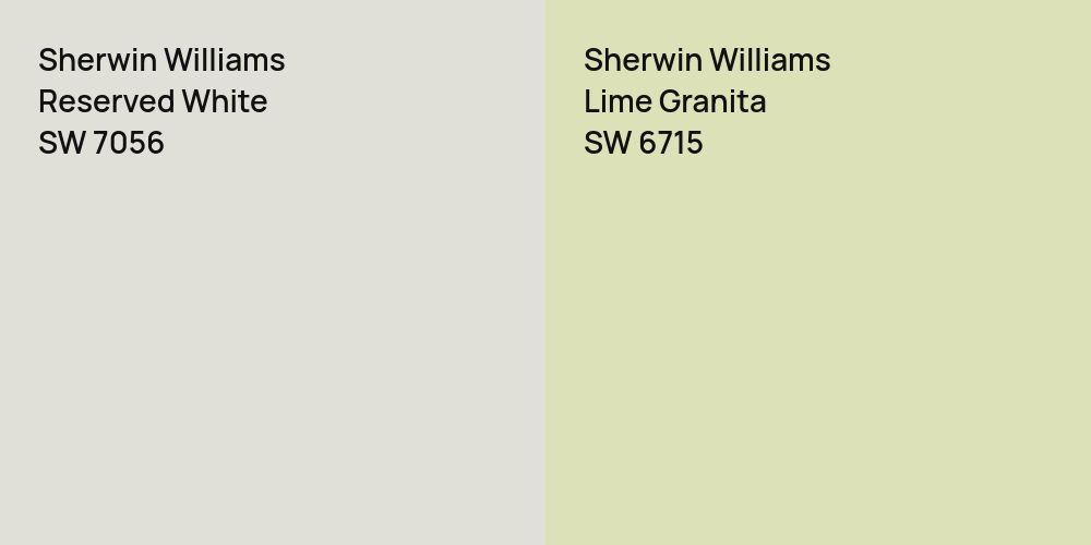 Sherwin Williams Reserved White vs. Sherwin Williams Lime Granita