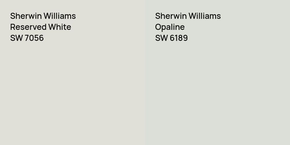 Sherwin Williams Reserved White vs. Sherwin Williams Opaline