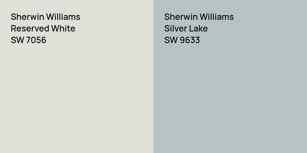 Sherwin Williams Reserved White vs. Sherwin Williams Silver Lake