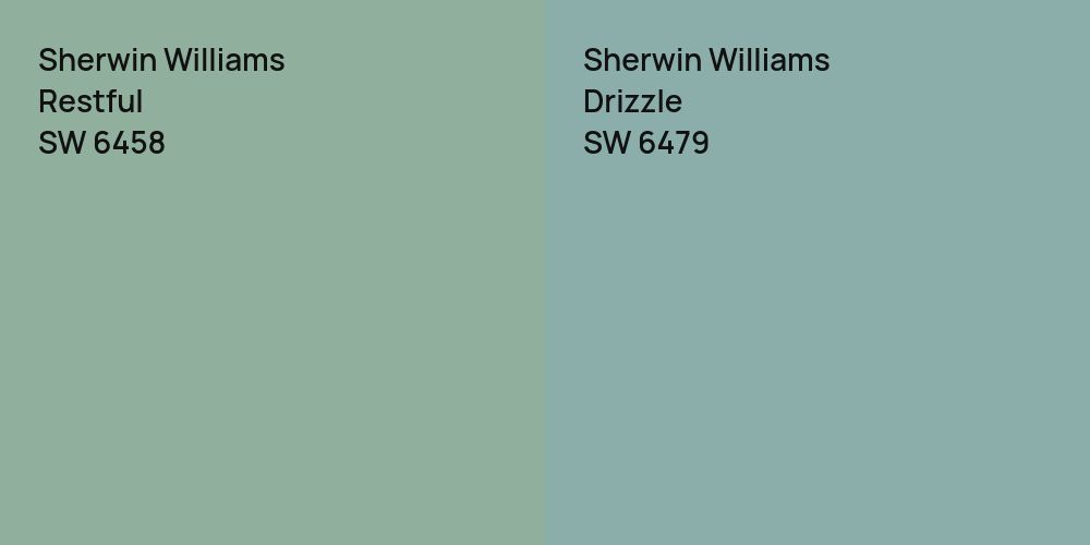 Sherwin Williams Restful vs. Sherwin Williams Drizzle