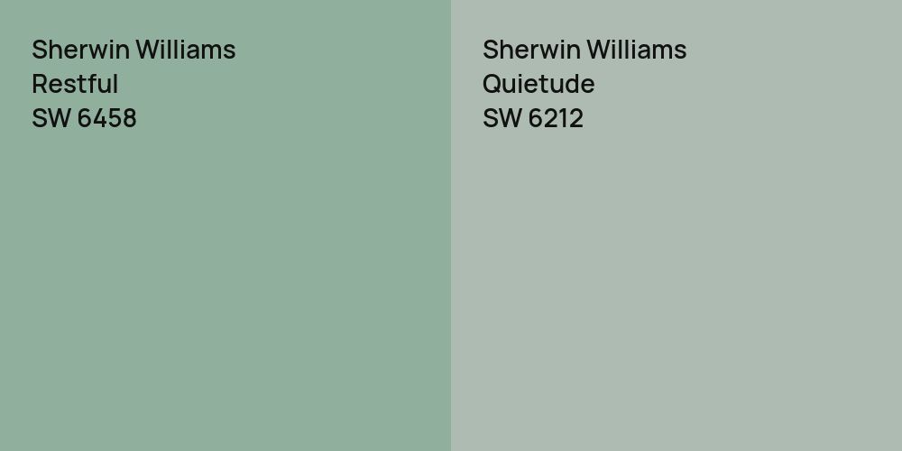 Sherwin Williams Restful vs. Sherwin Williams Quietude