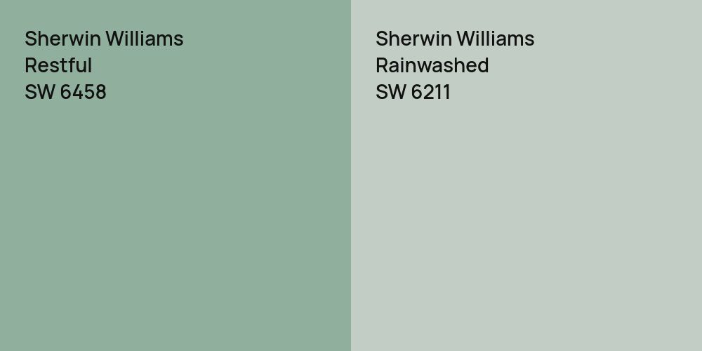 Sherwin Williams Restful vs. Sherwin Williams Rainwashed